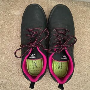 Reebok Women's Black and Pink Athletic Shoes Composite toe